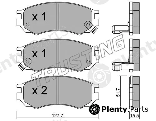 Trusting 504.0 — Brake Pad Set, disc brake