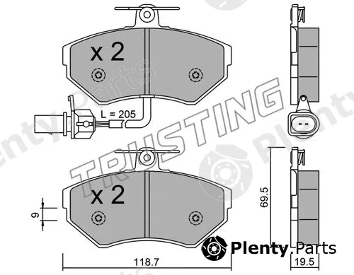 Trusting 224.2 — Brake Pad Set, disc brake