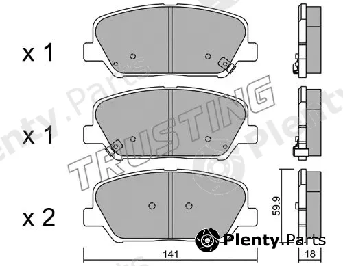 Trusting 1013.0 — Brake Pad Set, disc brake