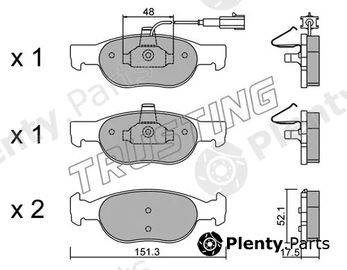 Trusting 081.0 — Brake Pad Set, disc brake
