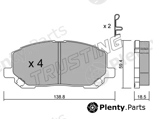 Trusting 632.0 — Brake Pad Set, disc brake