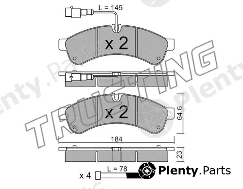 Trusting 868.1 — Brake Pad Set, disc brake