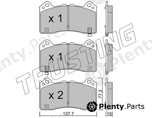 Trusting 1220.0 — Brake Pad Set, disc brake