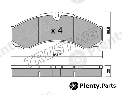 Trusting 221.6 — Brake Pad Set, disc brake