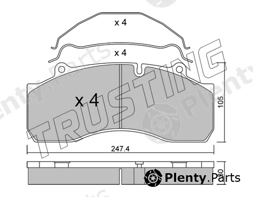 Trusting 610.0 — Brake Pad Set, disc brake