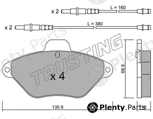 Trusting 160.0 — Brake Pad Set, disc brake