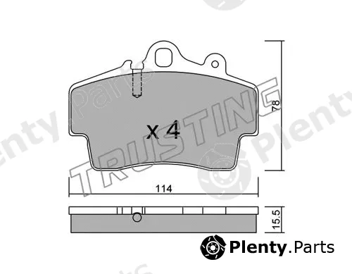 Trusting 908.0 — Brake Pad Set, disc brake