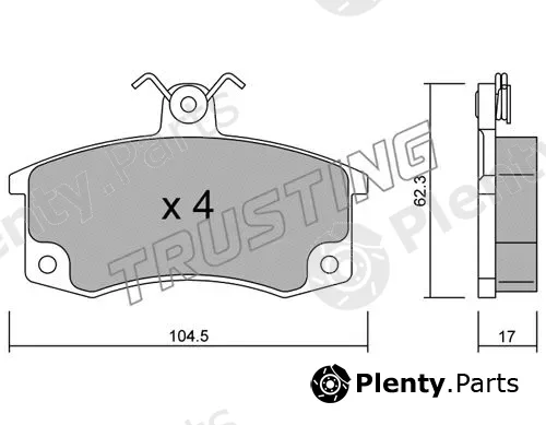 Trusting 064.0 — Brake Pad Set, disc brake