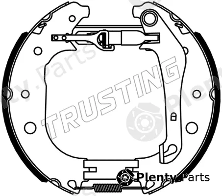 Trusting 6534 — Brake Shoe Set Kit premounted