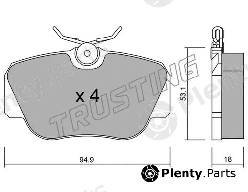 Trusting 043.0 — Brake Pad Set, disc brake
