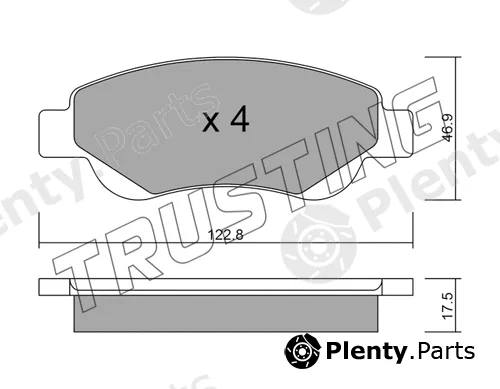 Trusting 653.0 — Brake Pad Set, disc brake
