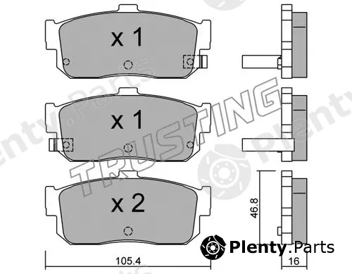 Trusting 200.1 — Brake Pad Set, disc brake