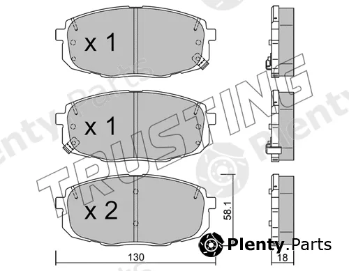 Trusting 529.1 — Brake Pad Set, disc brake