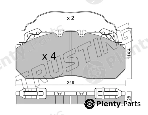 Trusting 605.0 — Brake Pad Set, disc brake