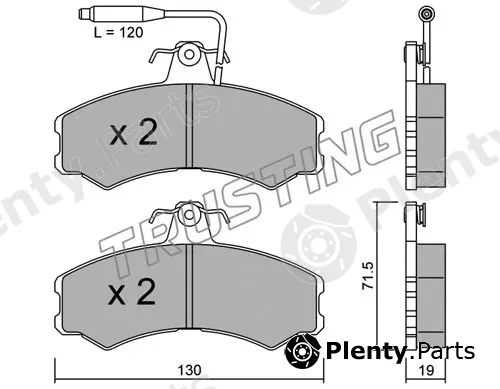 Trusting 033.0 — Brake Pad Set, disc brake