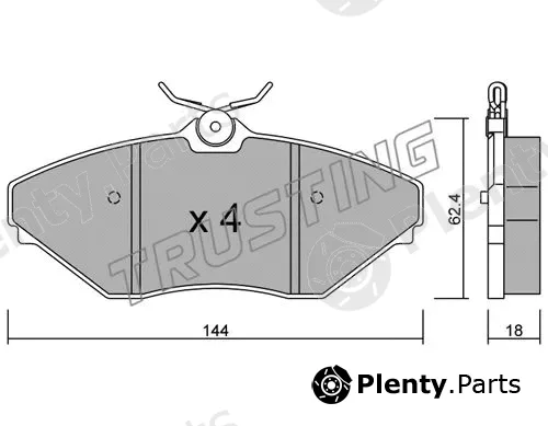 Trusting 904.0 — Brake Pad Set, disc brake