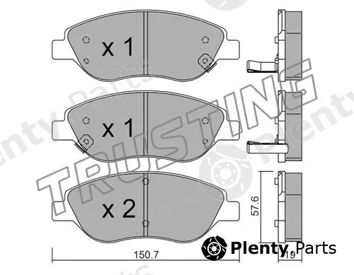 Trusting 593.2 — Brake Pad Set, disc brake