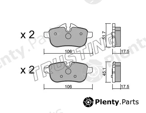 Trusting 937.0 — Brake Pad Set, disc brake