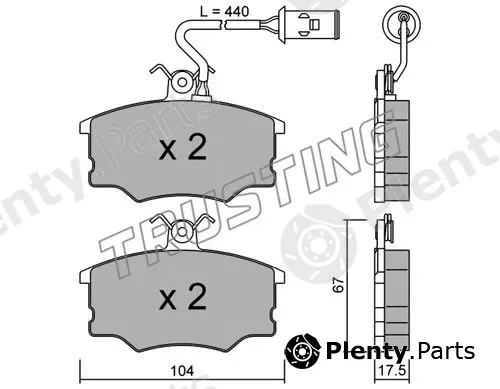 Trusting 055.1 — Brake Pad Set, disc brake
