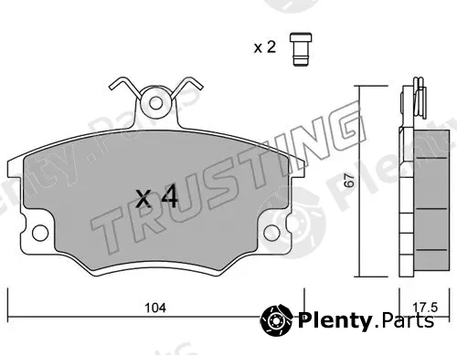 Trusting 032.1 — Brake Pad Set, disc brake