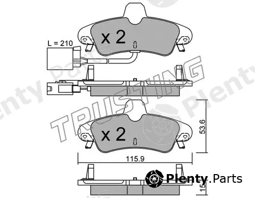 Trusting 145.2 — Brake Pad Set, disc brake