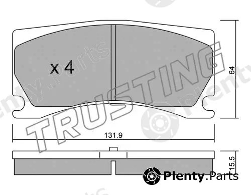 Trusting 1106.0 — Brake Pad Set, disc brake