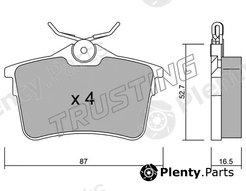 Trusting 832.0 — Brake Pad Set, disc brake