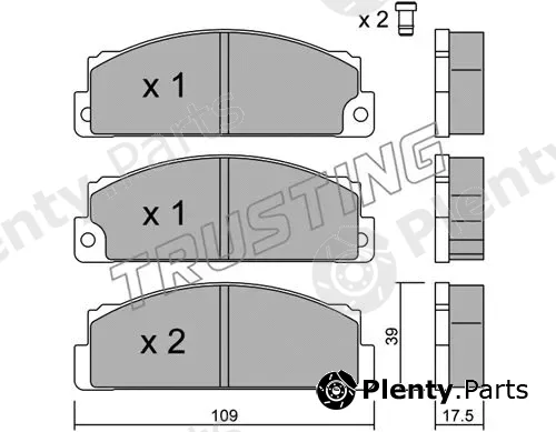 Trusting 104.0 — Brake Pad Set, disc brake