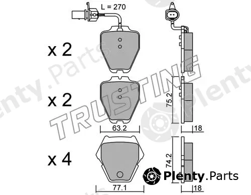 Trusting 790.1 — Brake Pad Set, disc brake