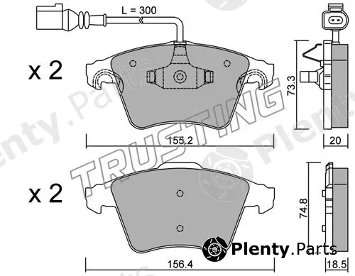 Trusting 568.2 — Brake Pad Set, disc brake
