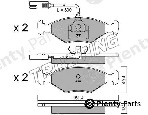 Trusting 059.0 — Brake Pad Set, disc brake