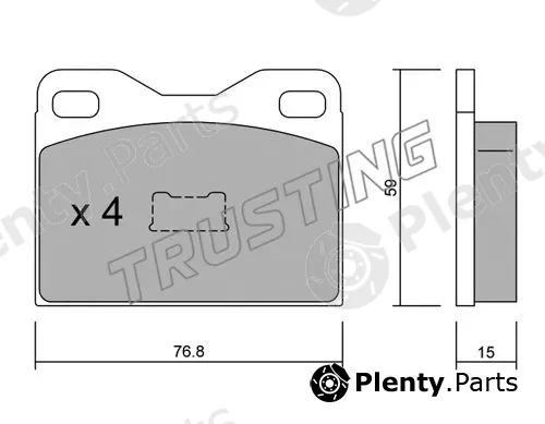 Trusting 017.0 — Brake Pad Set, disc brake