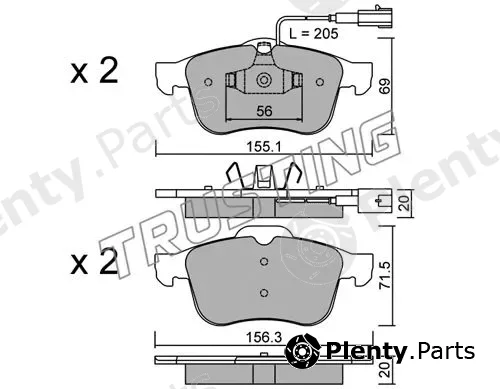 Trusting 719.0 — Brake Pad Set, disc brake