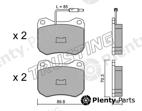 Trusting 023.0 — Brake Pad Set, disc brake