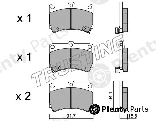 Trusting 203.0 — Brake Pad Set, disc brake