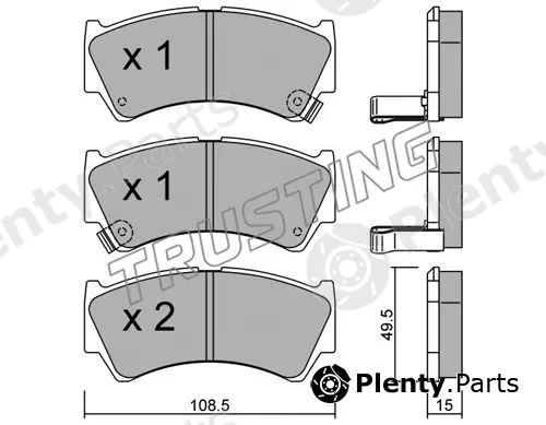 Trusting 452.0 — Brake Pad Set, disc brake