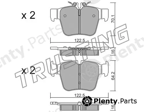 Trusting 1135.0 — Brake Pad Set, disc brake