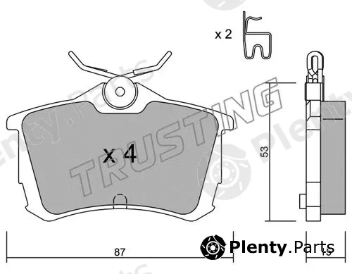 Trusting 481.0 — Brake Pad Set, disc brake