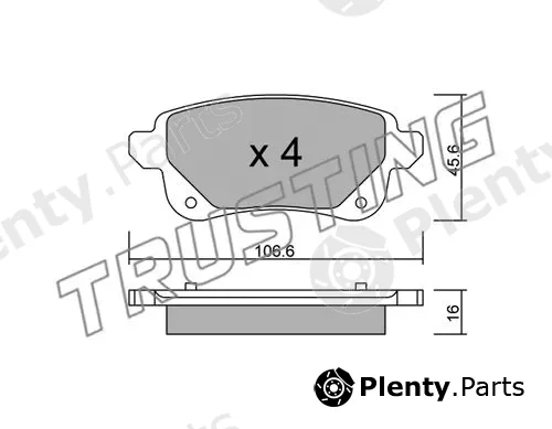Trusting 1112.0 — Brake Pad Set, disc brake