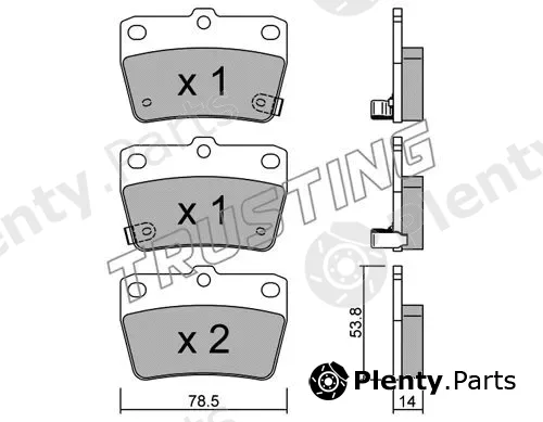 Trusting 446.0 — Brake Pad Set, disc brake