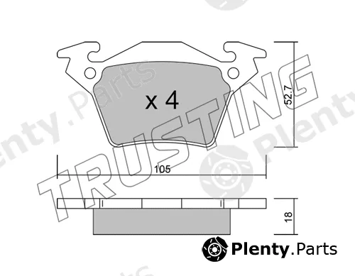 Trusting 590.0 — Brake Pad Set, disc brake