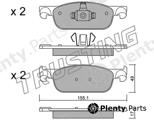 Trusting 1109.0 — Brake Pad Set, disc brake