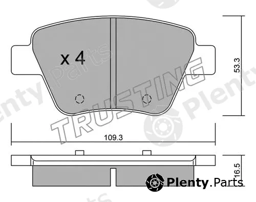 Trusting 906.0 — Brake Pad Set, disc brake