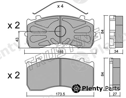 Trusting 599.1 — Brake Pad Set, disc brake