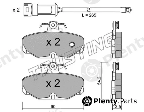 Trusting 097.0W — Brake Pad Set, disc brake