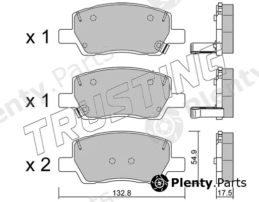 Trusting 1296.0 — Brake Pad Set, disc brake
