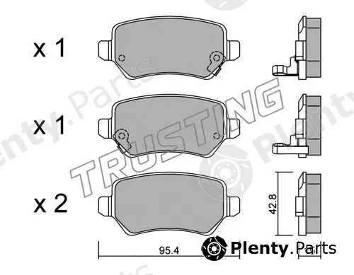 Trusting 558.0 — Brake Pad Set, disc brake