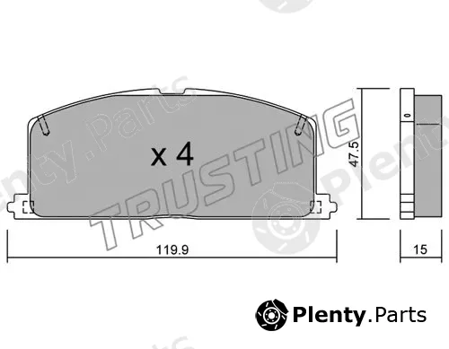 Trusting 110.0 — Brake Pad Set, disc brake