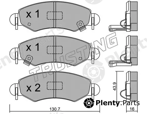 Trusting 348.1 — Brake Pad Set, disc brake