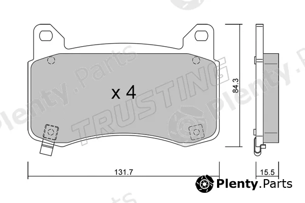 Trusting 1333.0 — Brake Pad Set, disc brake